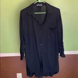 Roll up sleeve button down shirt